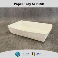 Paper Food Tray Medium Polos IMP / Paper Tray M @50 Pcs !!High Quality!! Piring