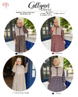 Dress motif Bunga Kombinasi Tile Brokat Rayon Premium Gilyan Dress Queina