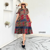 Vitela Daster Batik Cap Andin ld 110 handmade Busui Friendly kancing dan resleting Bahan Rayon Pekal