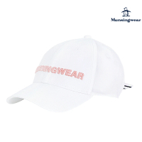 【Munsingwear】企鵝牌 女款白色刺繡可拆式蝴蝶結高爾夫球帽 MLRL0103