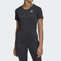 Adidas Adi Runner Tee [FM7641] 女 短袖 上衣 T恤 運動 跑步 吸濕 排汗 亞洲版 黑