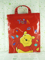 【震撼精品百貨】Winnie the Pooh 小熊維尼 手提袋-紅時鐘 震撼日式精品百貨