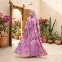 Shirin Zein - Gamis Kondangan Wanita Muslim Pesta Terbaru Motif Batik Mewah Elegan Series Lasem