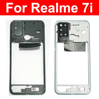 For OPPO Realme 7i RMX2103 Middle Frame Housing Bezel Middle Frame Cover with Side Button and Camera Frame Cover Repair Parts