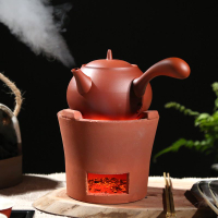 碳火煮茶爐煮酒爐煮茶器明火茶壺加熱底座戶外紅泥爐家用戶外碳爐