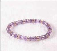 天然紫黃晶手鏈 隨形美滿感情 清涼冰透