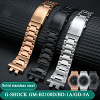 New Black Solid Stainless Steel Watch Strap 26x14mm For G-SHOCK Casio GM-B2100D/BD-1A/GD-5A Modified Metal Watchband Bracelet