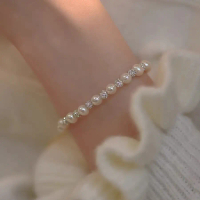 Pearl Women's European and American Sweet Fashion Gold Best Friend Niche Jewelry Personalized Hand A