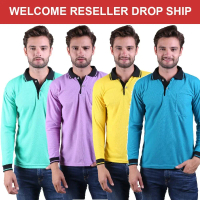 KAOS POLO PRIA LENGAN PANJANG TSHIRT KERAH DISTRO