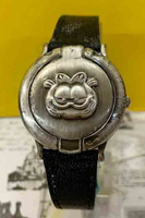 【震撼精品百貨】加菲貓 Garfield 日本加菲附蓋手錶-黑*47907 震撼日式精品百貨