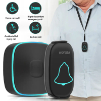 สำหรับผู้สูงอายุที่มี Chime Wireless Caregiver Pager น้ำหนักเบาแบบพกพาการควบคุมระดับเสียงการพยาบาลปุ