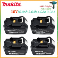 Makita Original 18V Makita 6.0Ah 5.0Ah Li-Ion Rechargeable Battery 18v drill Replacement Batteries BL1860 BL1830 BL1850 BL1860B