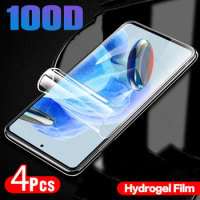 4pcs 100D Hydrogel Film For Xiaomi Redmi Note 12 Pro Plus 5G Redmy Radmi Note12 Pro+ 12Pro Note12Pro Screen Protector Not Glass