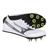 MIZUNO X FIRST 3 女田徑釘鞋-中長距離  訓練 美津濃 U1GA258003 白黑銀