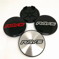 4pcs 68mm RAYS Car Wheel Hub Center Cap Cover 65mm Badge Emblem Sticker