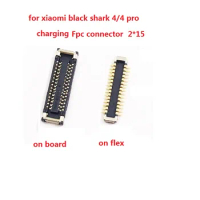 10Pcs USB Charger Charging Dock FPC Connector For Xiaomi Black Shark 4 4Pro Plug On Board 30Pin