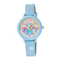 Hello Kitty 美樂蒂&amp;雙子星45TH 紀念錶-藍-KT076LNYN-32mm