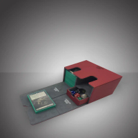 AEGIS GUARDIAN Premium Quality Leather Dual Deck Box 160+ Red Yugioh/Pokemon/One Piece/Kpop Photocar