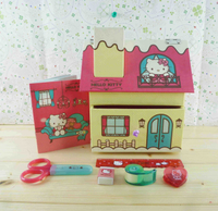 【震撼精品百貨】Hello Kitty 凱蒂貓~文具組附盒-房子