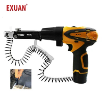 Screwdriver head automatic nail gun for electric chain, woodworking gypsum board