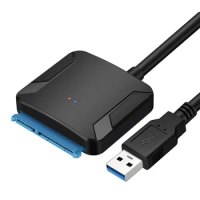 SATA To USB Adapter USB 3.0 To SAtA 3 Cable Converter for 2.5/3.5inch HDD SSD Hard Disk Drive USB SAtA Adapter 22Pin Sata Cable