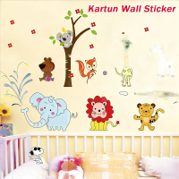 Stiker Dinding Edukasi Kartun Anak, Tempel Mudah Untuk Kamar Bayi & TK