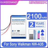GUKEEDIANZI Replacement Battery LIS1623HNPC 2100mAh For Sony Walkman NW-A35 NW-A45 NW-A46 NW-A47 NW-A55 NW-A56 NW-A57 NW-A105