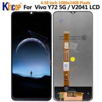 6.58" Original For VIVO Y72 5G V2041 LCD Display Touch Screen Digitizer Assembly For Vivo Y72 5G display