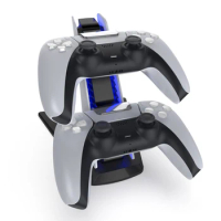 Dual Fast Controller Charger with Indicator Light Controller Charger Station Dual Controller Charging Stand for Playstation5