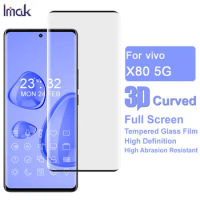 IMAK 3D Curved Full Cover Tempered Glass For Vivo X80 5G / X80 Pro 5G / X80 Pro+ 5G Anti-Explosion Screen Protector For VIVO X80