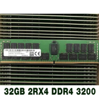 1 pcs For MT RAM PC4-3200AA-R MTA36ASF4G72PZ-3G2E7 Server Memory Fast Ship High Quality 32GB 2RX4 DDR4 3200