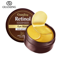 GuanJing Retinol Eye Mask 60pcs Nicotinamide Concentrate Vitamin E A Moisturizes Lightens Stains