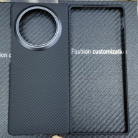 Genuine Real Carbon Fabric Fiber Aramid Case For vivo X Fold3 Pro / X Fold 3 Super Thin Ultra Thin Ultrathin Light Shell