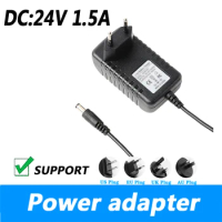 24V 1.5A Power adapter 110V220V DC to 24V 1.5A Power charger DC 24V UK Plug AU Plug Adapter 5.5*2.1mm