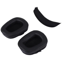 1Pair Foam Ear Pads Cushion Leather Earpad for Logitech G933 G935 G633 / G 933 G 935 G 633 Artemis H