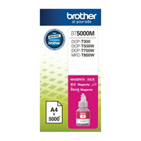 【跨店享22%點數回饋+滿萬加碼抽獎】Brother 原廠紅色墨水 BT5000M 適用 DCP-T300/DCP-T500W/DCP-T700W/MFC-T800W