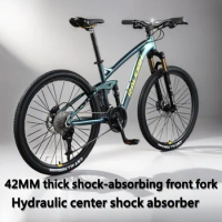 27.5 inches MTB Full Suspension Cross Country Bike dual disc brake soft tail Mountain Bicycle lightweight internal cable routing