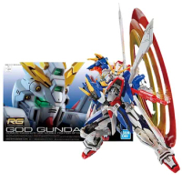 Bandai Figure Gundam Model Kit Anime Figures RG 1/144 God Domon Kasshu Mobile Suit Gunpla Action Figure Toys For Boys Gifts