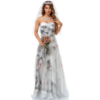 Halloween Cosplay Ghost Bride Vampire Party Costume Stage Show Gory Bloody