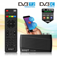 HEVC DVB-T2 DVB-C Digital TV Tuner DVB T2 H265 Antenna Receiver 10Bit HD Decoder DVBT2 tv stick Cast EPG Set Top Box TDT Set Top