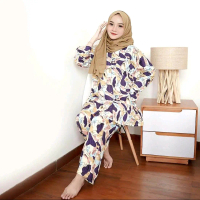 set pajamas ibu & anak  bahan rayon premium Baju Setelan Wanita Keluarga Couple Mom Pendek