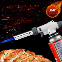 Torch Cooking AutoIgnition Butane Gas Welding-Burner Heating Welding Gas Burner Flame Gas Torch Blow for BBQ Camping Cooking