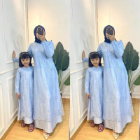 Nazhifa Dress Gamis Couple Busui Friendly Baju Ibu Kondangan Muslim Lebaran hARGA GROSIR /
