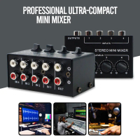 Professional Stereo Mini Mixer Audio Ultra-Compact 4 Channel