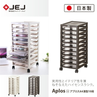 【日本JEJ ASTAGE】 APLOS A4系列 文件小物附輪收納櫃/淺10抽 2色可選 /文件收納櫃/文件抽屜櫃/小物收納櫃