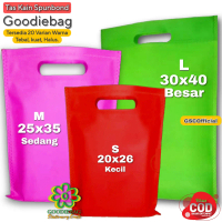 20 Tas Kodian Goodie Bag Tas Kain Spunbond OvaL 20x26 , 25x35 , 30x40 cm Wadah Souvenir , Bingkisan 