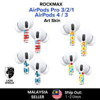 (MY) ROCKMAX AirPods Pro 3/2/1 / AirPods 4 / 3 Art Skin Wrap, Customized AirPod Sticker Cover Decora