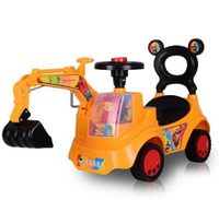 兒童玩具挖掘機可坐可騎寶寶大號挖機四輪工程學步車小男孩挖土機 交換禮物