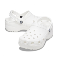 CROCS 女鞋 雲朵 涼拖鞋 厚底 經典 厚底克駱格 一體成形 緩衝 206750-100