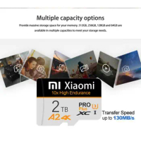 Xiaomi 2TB 1TB High Speed Memory Card 256GB 512GB Flash Micro TF SD Card Class 10 Micro Card 128GB For Phones Tablets Camera